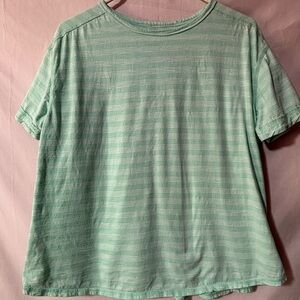 Westbound Mint Green and White Striped Tee